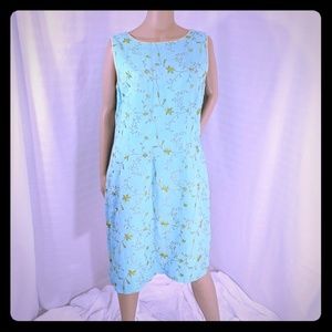 Coldwater Creek embroidered floral tea dress 16